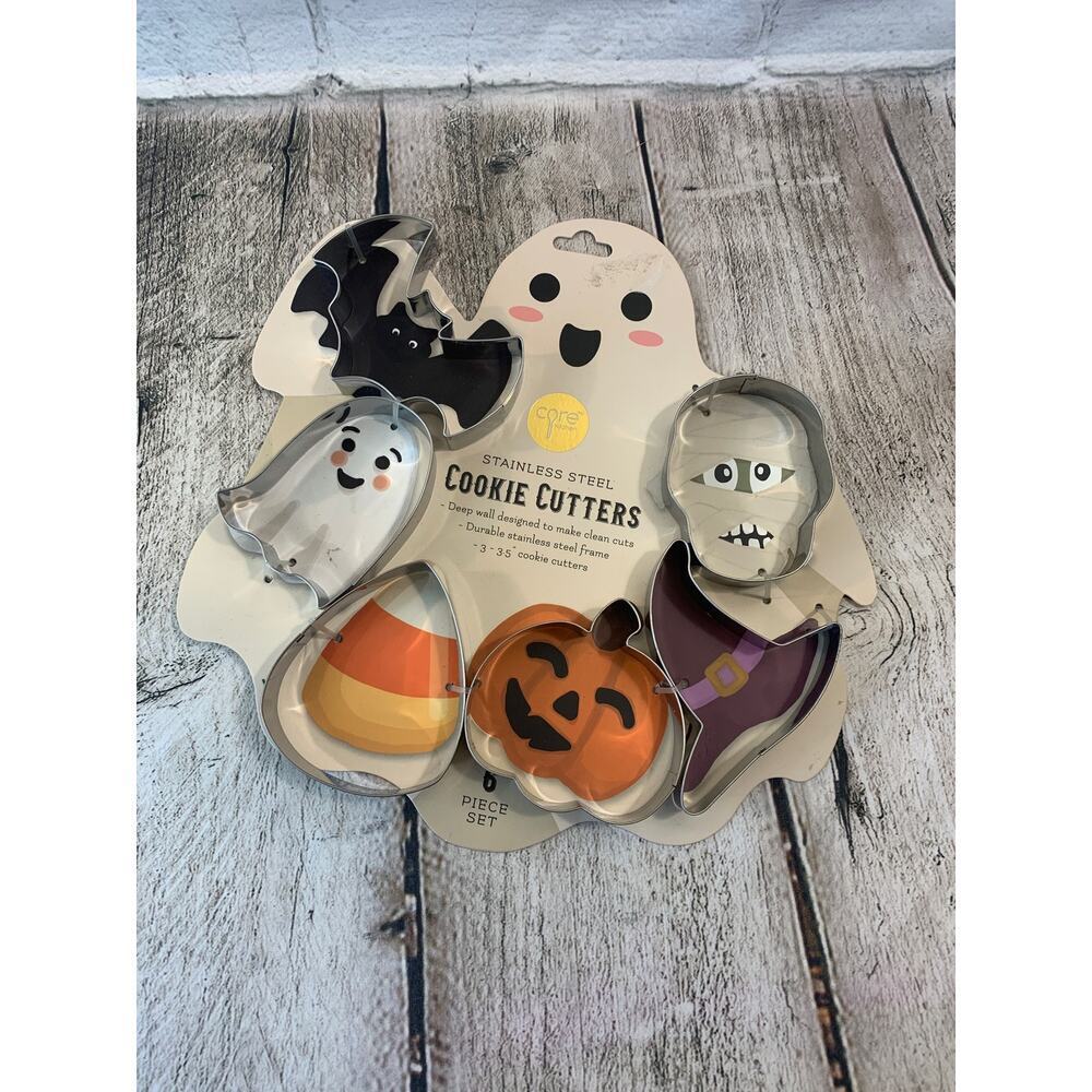 CORE KITCHEN Stainless Steel 6 Piece Halloween Cookie Cutter Set